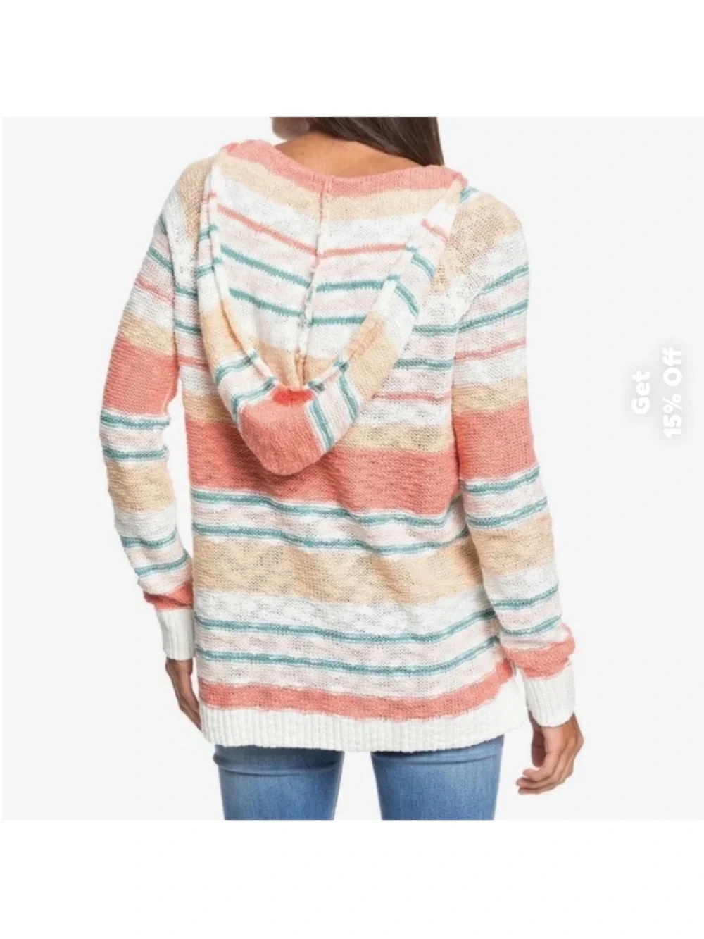 EUC Roxy cotton knit sweater hoodie size S